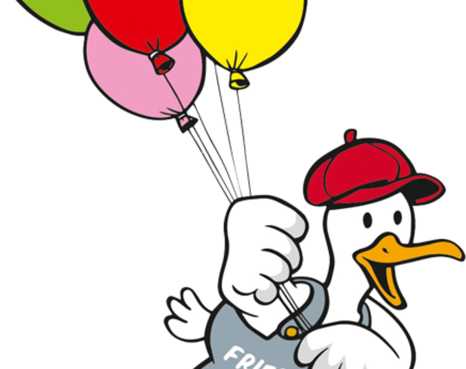 Frieda mit Luftballons