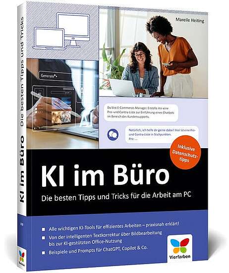 Mehrere Bilder von Büroarbeiten auf dem Buchcover.